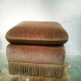 Vintage velvet pouf