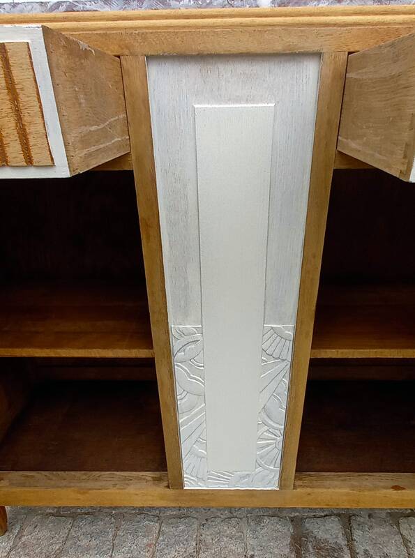 Vintage art deco marble sideboard.