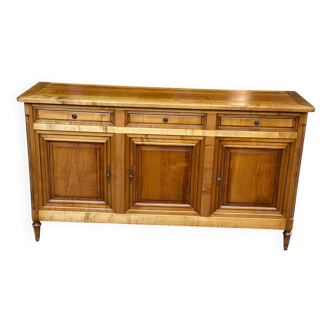 Buffet enfilade en chêne massif Louis XVI chêne doré satin 185cm