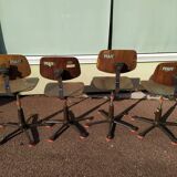 Set of 6 adjustable workshop pfaff chairs swivel sewing