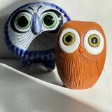 Vintage Handmade Ceramic Owls
