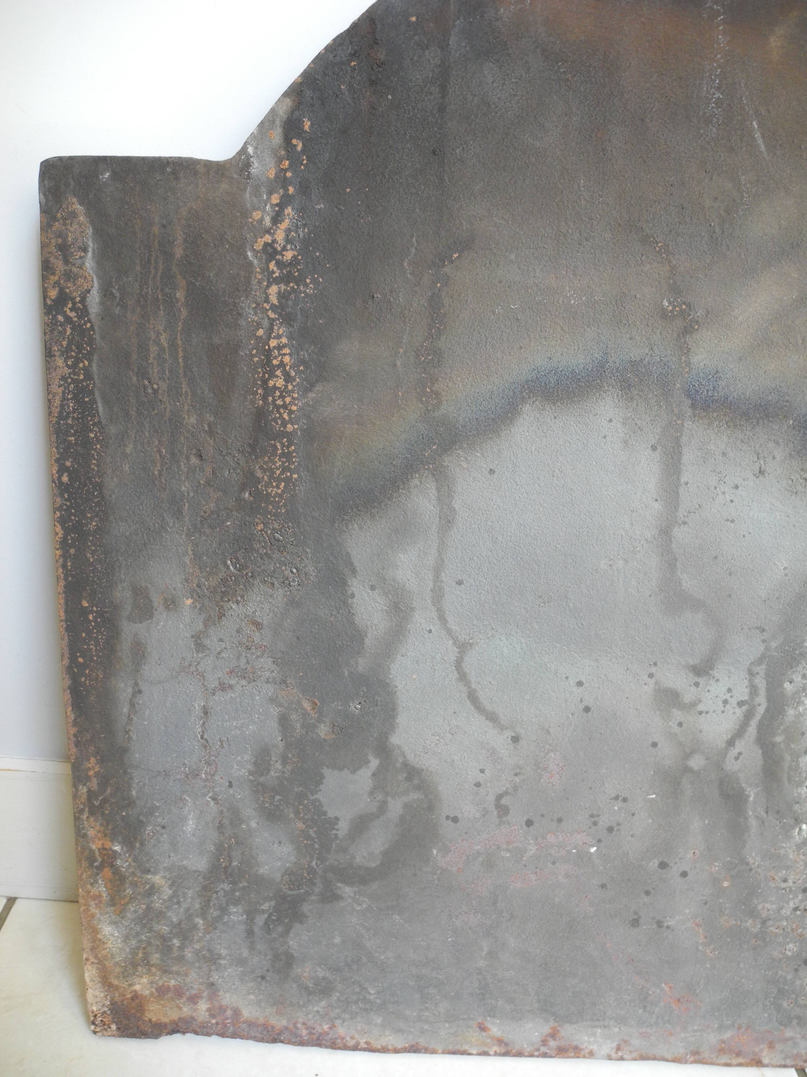 old cast iron fireback salamander fireplace plate