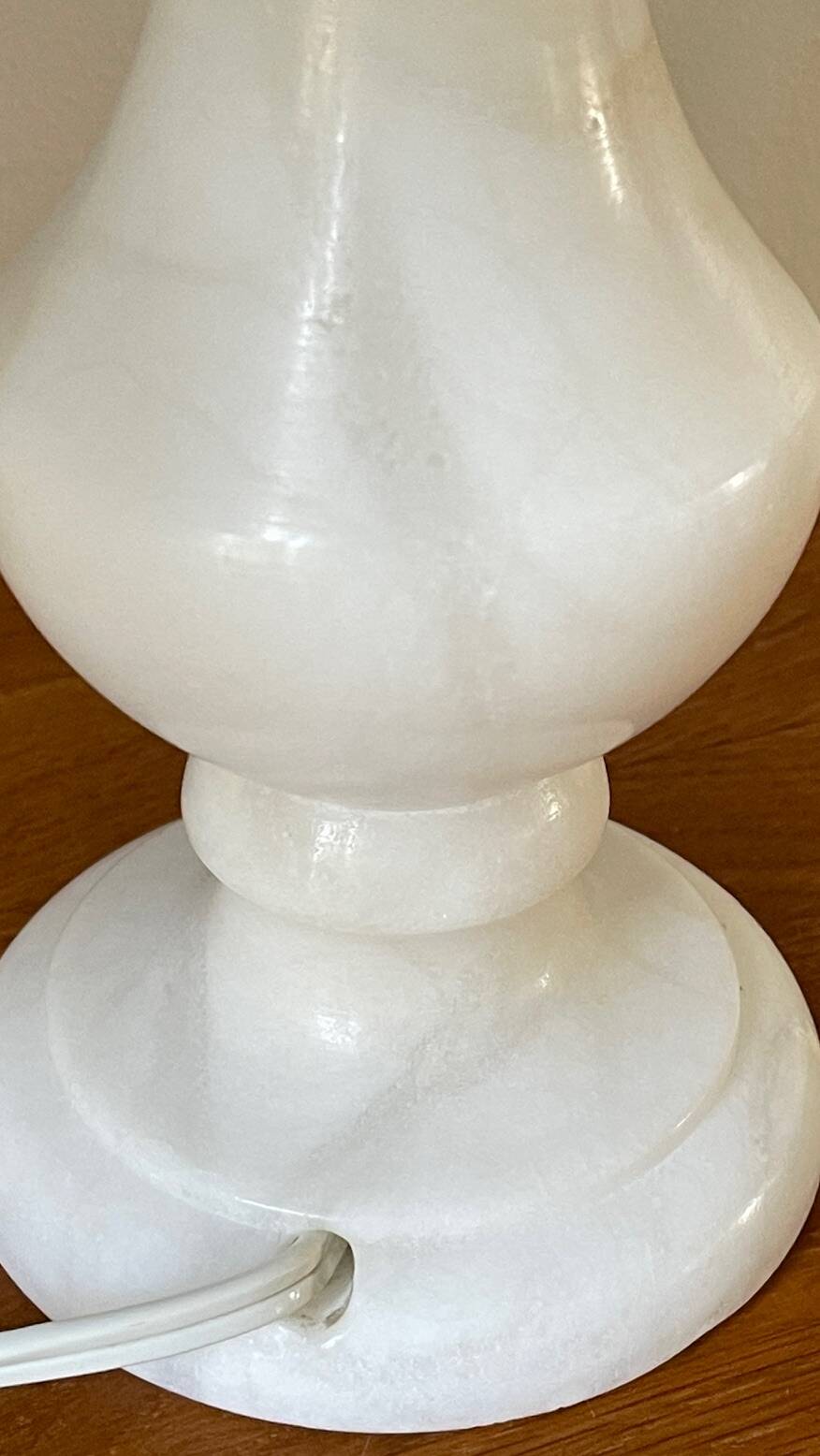 Paire lampes albâtre vintage