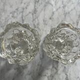 Glass candlesticks