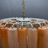 Murano Glass Tube Chandelier, Italy, 1970s
