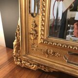 Mirror gilded with bevelled ice sheet 170x98cm
