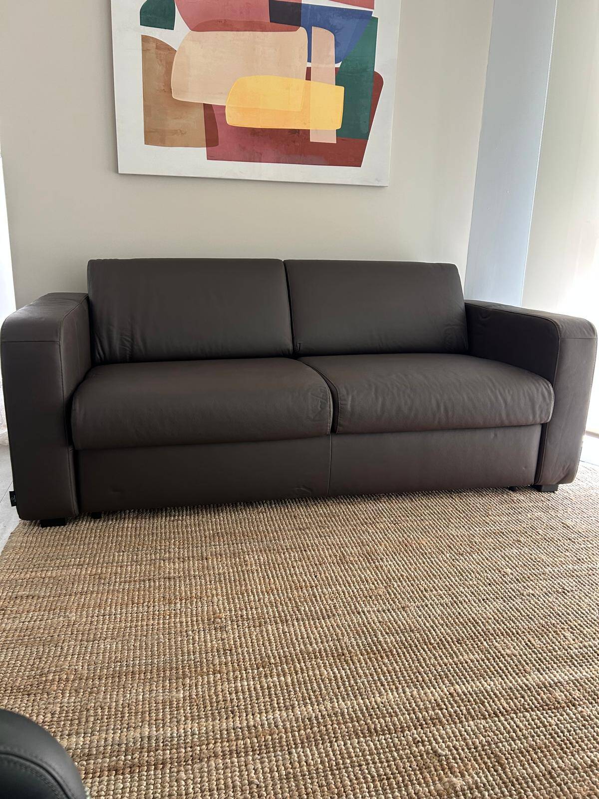 Sofá cama 3 plazas en piel