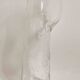 Chiseled crystal pitcher with floral decor 1950s Height 34 cm