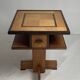 Dutch art deco Amsterdam school oak and coromandel side table, 1930s
