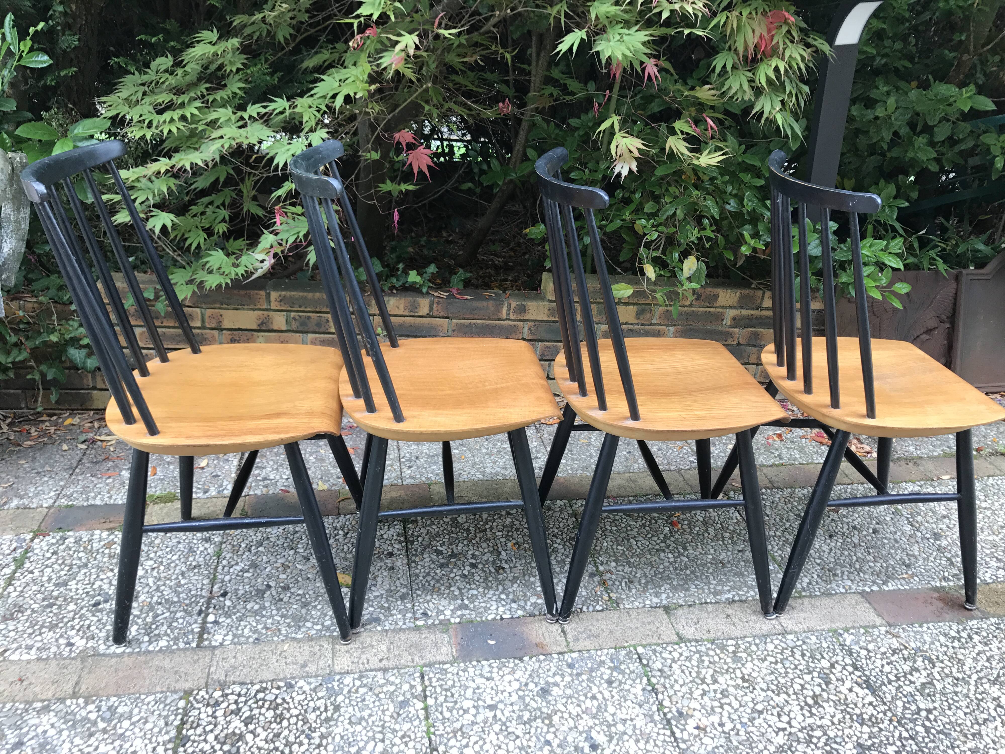 Four chairs Fanett by Ilmari Tapiovaara