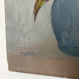 Oil on ancient canvas