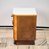 Set of Two Art Déco nightstands, by Jindřich Halabala, 1940s Czechoslovakia