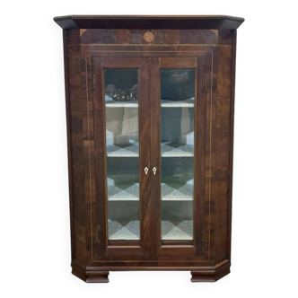Early 20th century walnut corner cabinet