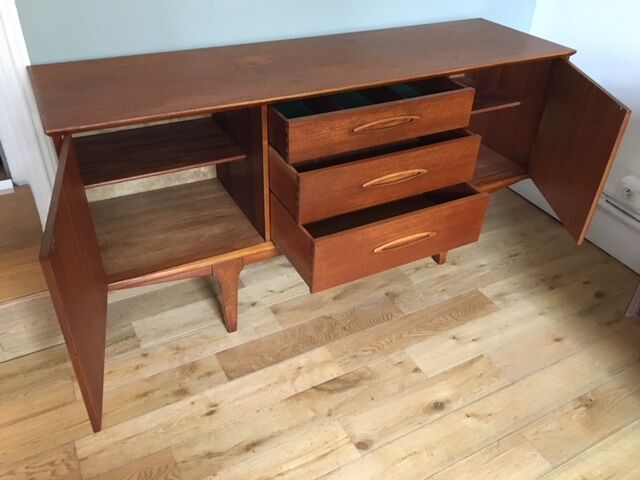 Jentique midcentury honey teak sideboard
