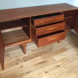 Jentique midcentury honey teak sideboard