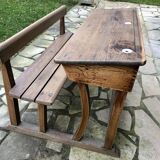 Vintage wooden school desk for children