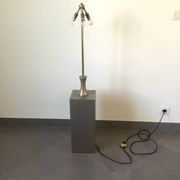 Lampe carrée en laiton chromé, 1970
