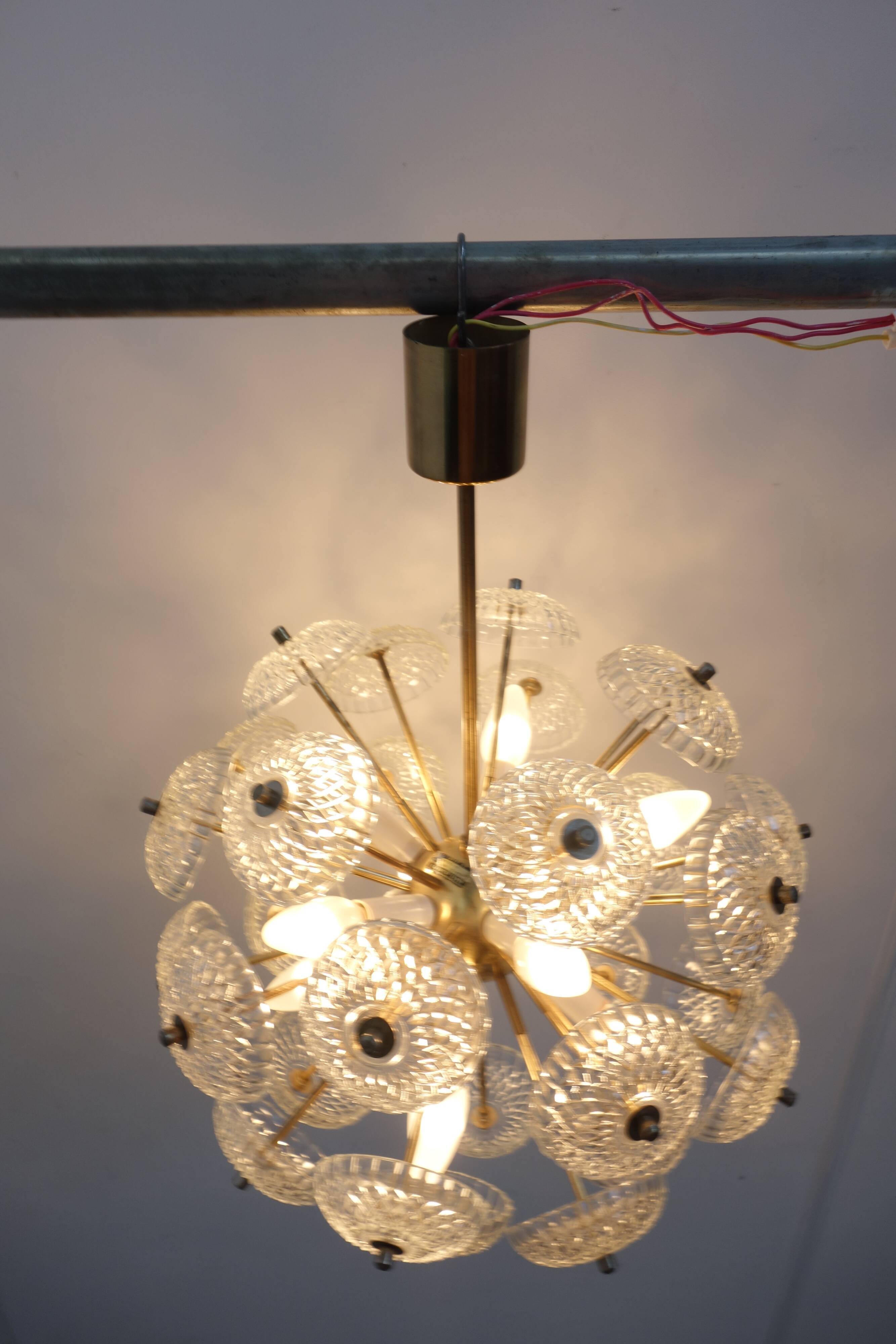 Sputnik lamp by Kamenicky Senov Czech 1970s