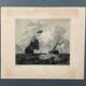 Engraving by René Pinard numbered 41/200 Backhuysen boats 1927