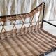 Wall shelf in metal and rattan - 60s/50s