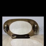 Lupi luxor oval mirror in smoked glass, 1960.70