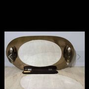 Lupi luxor oval mirror in smoked glass, 1960.70