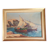 Signed marine painting