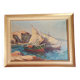 Signed marine painting
