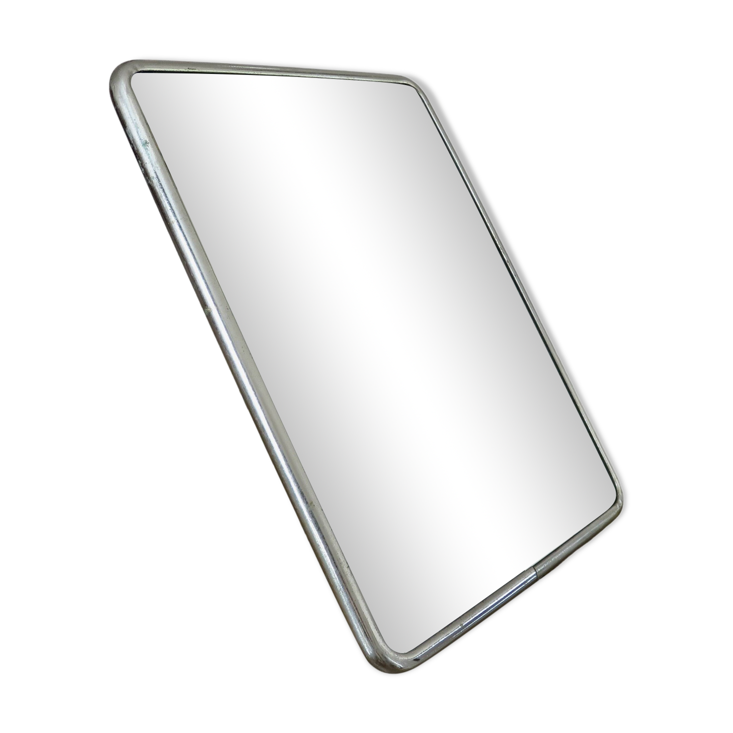 Antique barber's mirror, beveled, to place or hang, 1950