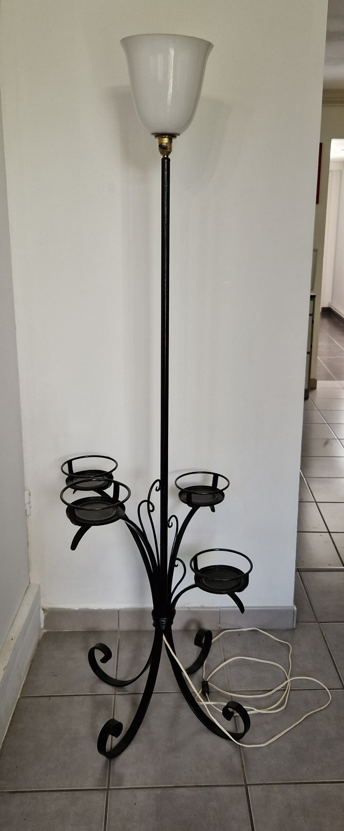 1950s metal floor lamp