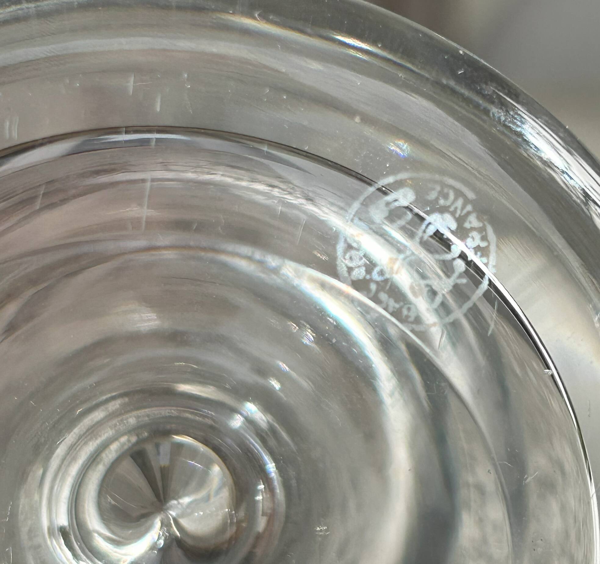 Baccarat crystal vase. Sign.