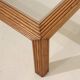 Rattan and glass coffee table - 60s/70s