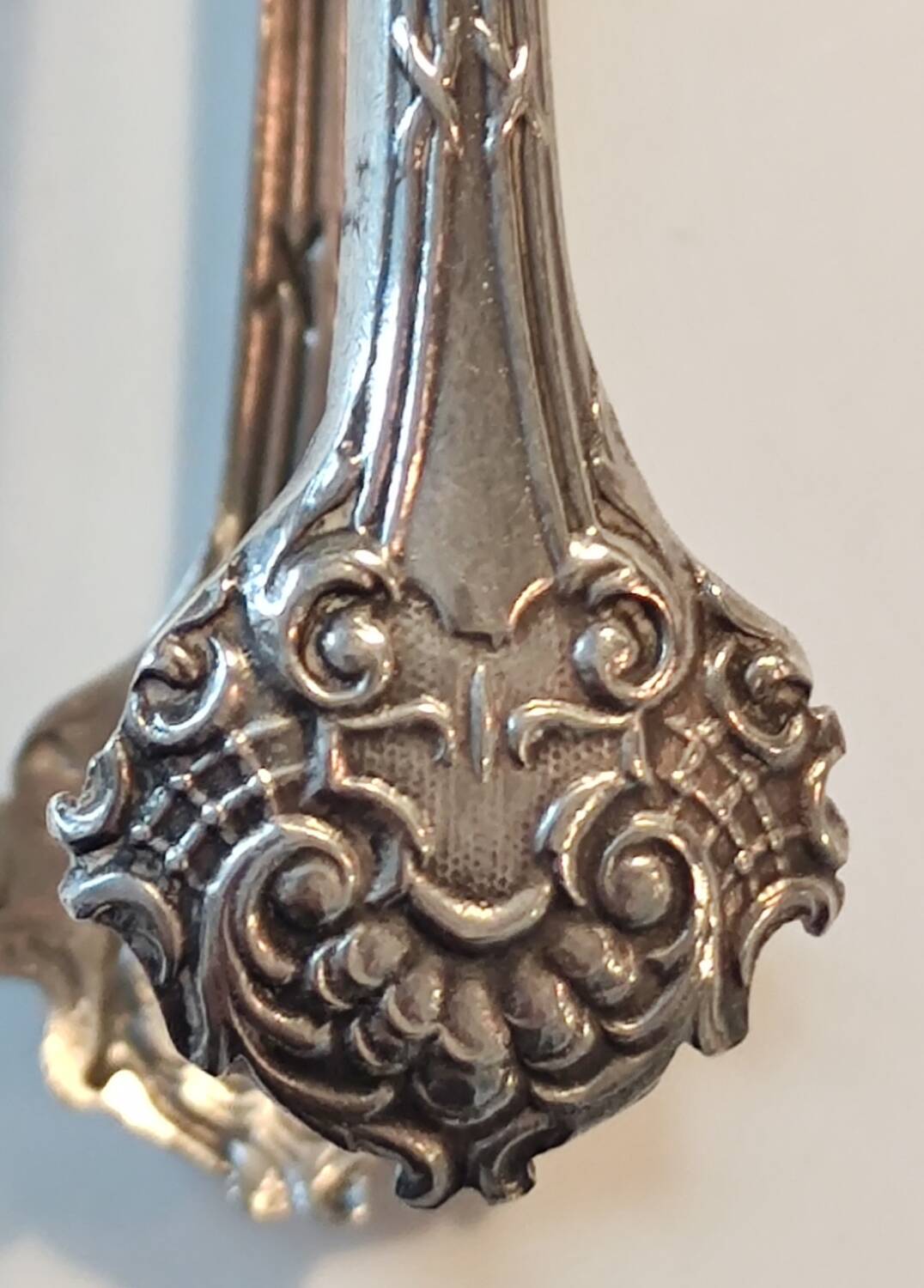 Monogram/Silver Sugar Tongs Minerva Hallmark