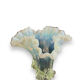 Tulip tree centerpiece in opalescent glass and bronze nineteenth