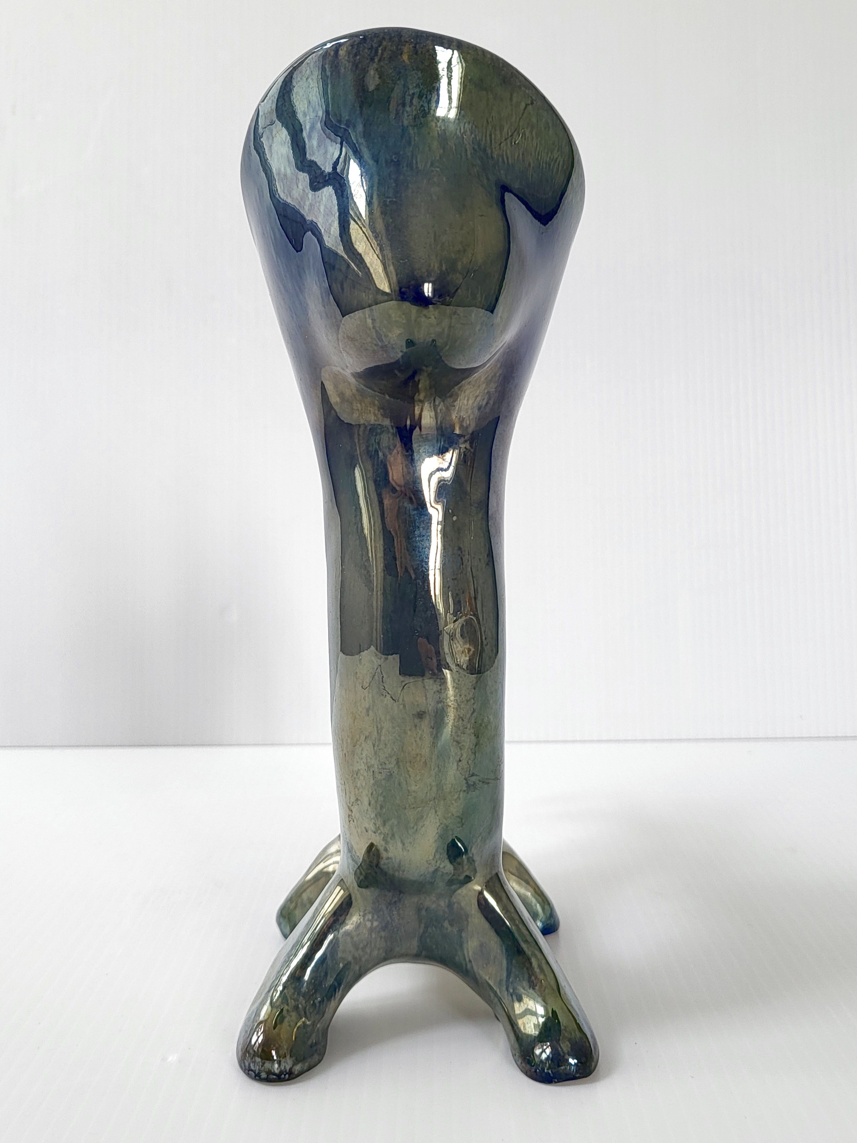 Pair of vintage zoomorphic vases