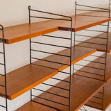 Teak Modular Wall Shelf by Nils Strinning for String, 1960s