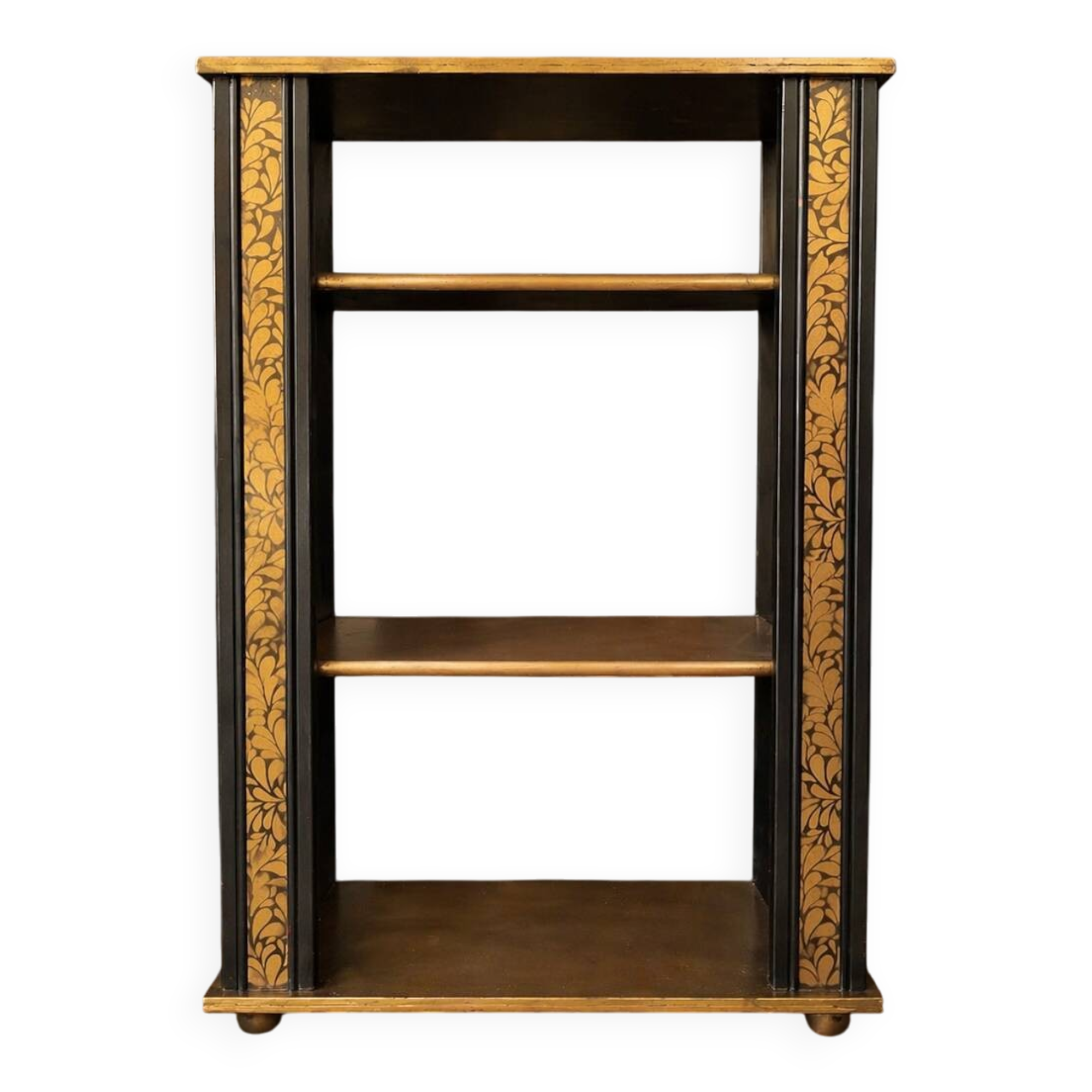 Art Deco TV Unit "Midnight Gatsby" – Matt Black & Gold – Unique Piece