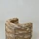 Fauteuil de hall brutaliste Jacquard beige