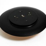 Pair of Mid Century wall or ceiling lamps made of glass with copper-plated