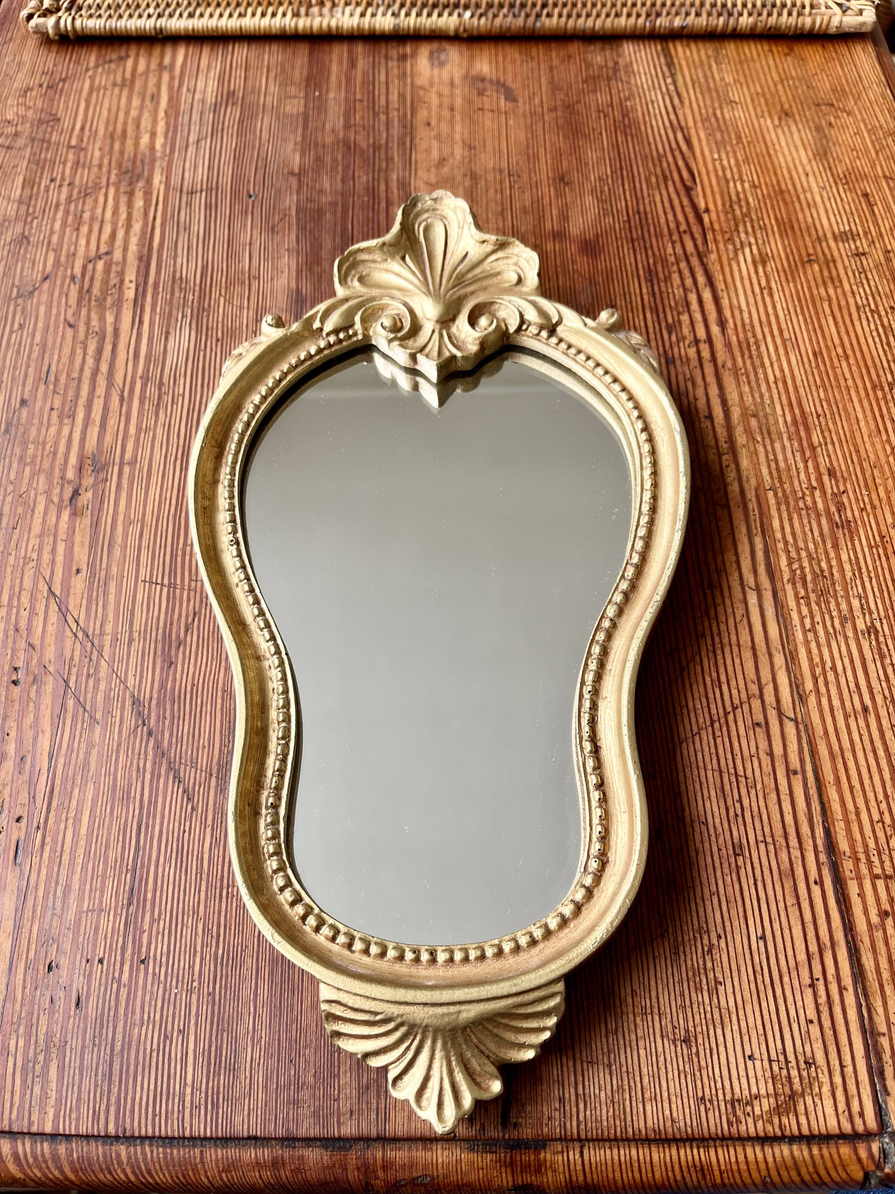 Miroir baroque doré style Louis XV taille S