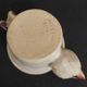 Egg cups with servant, series of eight stoneware signed arts ceram grand feu XX