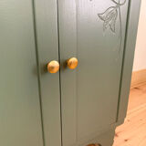 Bedside art deco green pomegranate