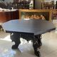 Octagonal oak table, 19th century, with griffins.
