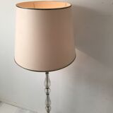 Glass lamp foot and wrought iron