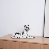 Ceramic Dog Arlekin figurine, Italian design, 1970s, made in Italy