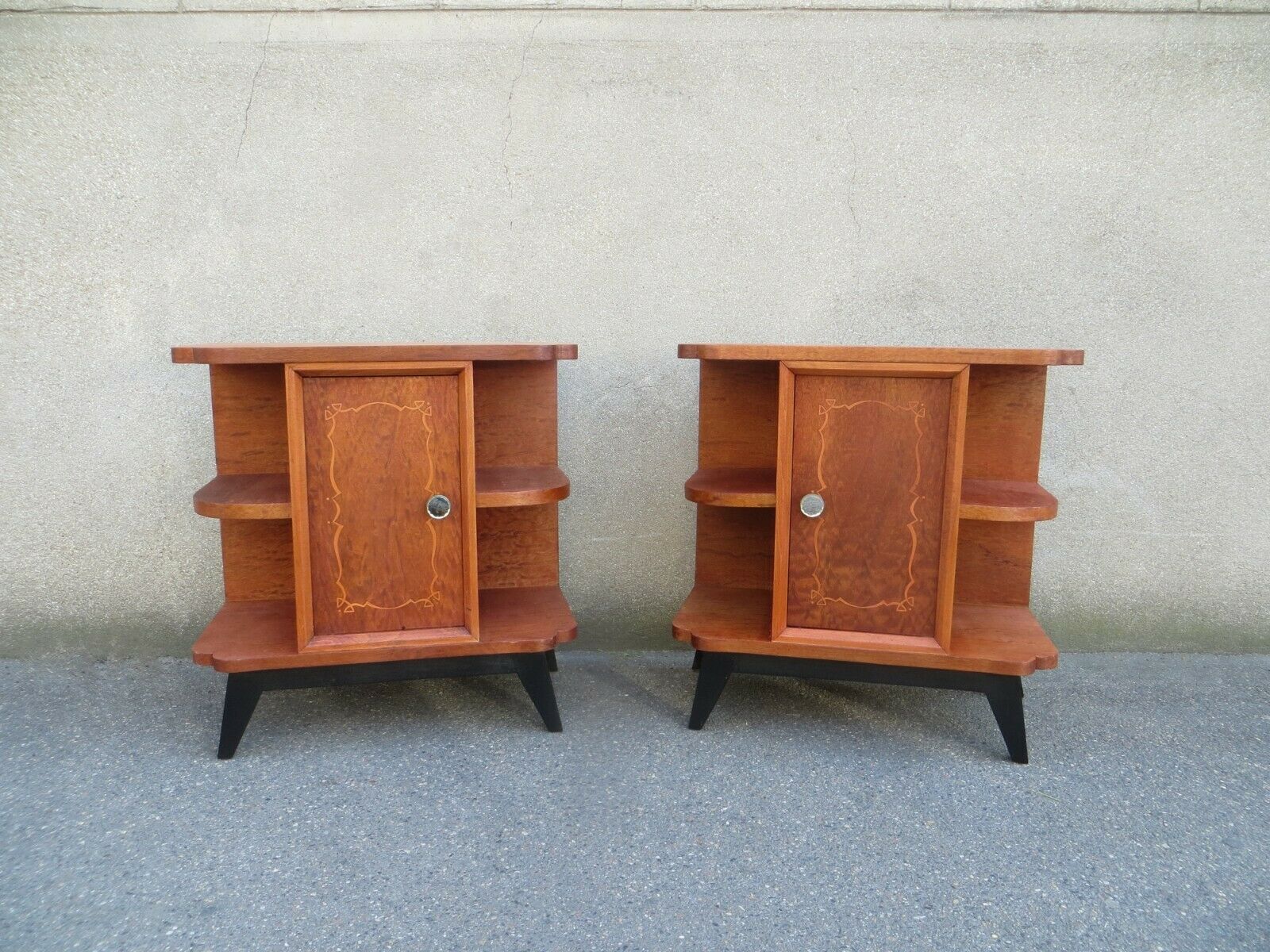 Pair of art deco bedside tables