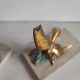 Pair of greenhouses books art deco birds