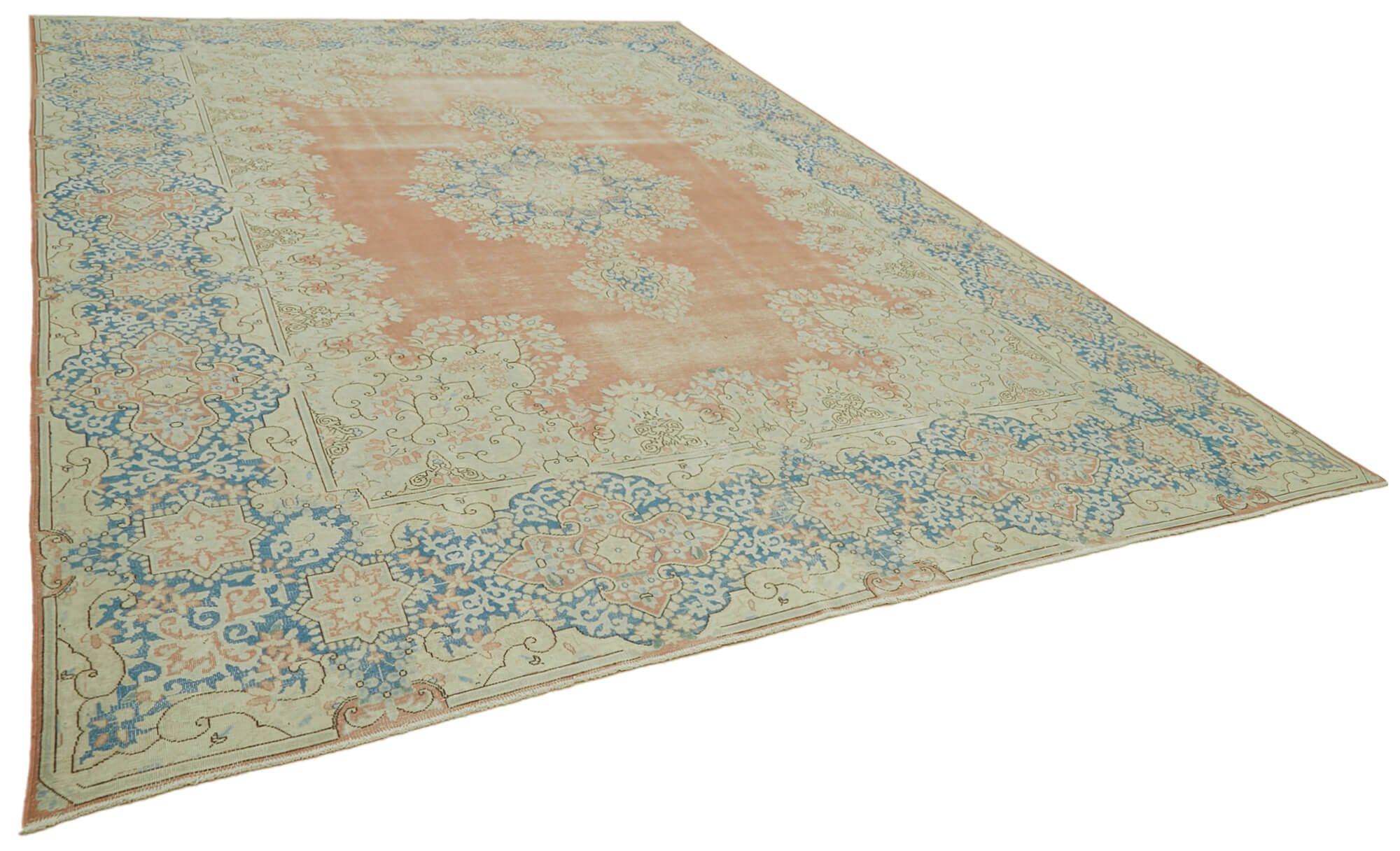 Handmade Oriental Contemporary 1980s 291 cm x 414 cm Beige Wool Carpet