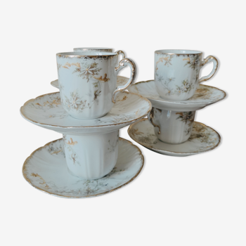 6 fine porcelain coffee cups