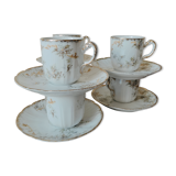 6 fine porcelain coffee cups